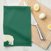 Linge De Cuisine Amoureux de Frenchie Vert (Quart Plié)