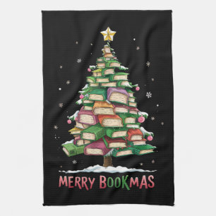 Linge De Cuisine Amoureux de livres de Noël Arbre Bibliothécaire Jo