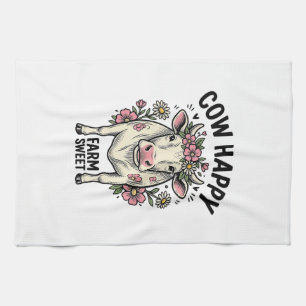 Linge De Cuisine Amoureux de vaches mignonnes Art animalier de ferm