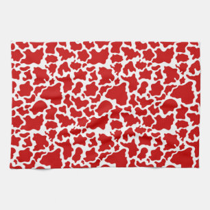 Linge De Cuisine Amoureux des animaux de ferme couleur rouge peau d