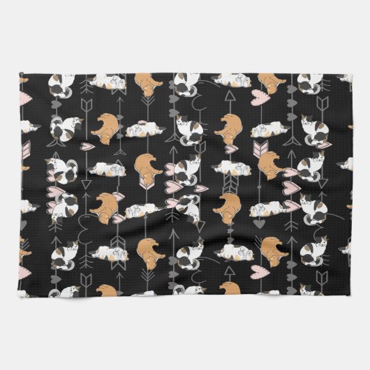Linge De Cuisine Amoureux des chats (Horizontal)