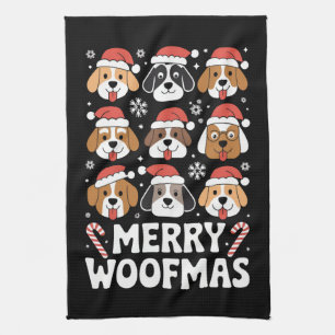 Linge De Cuisine Amoureux des chiens de Dog Mama Christmas Joyeux W