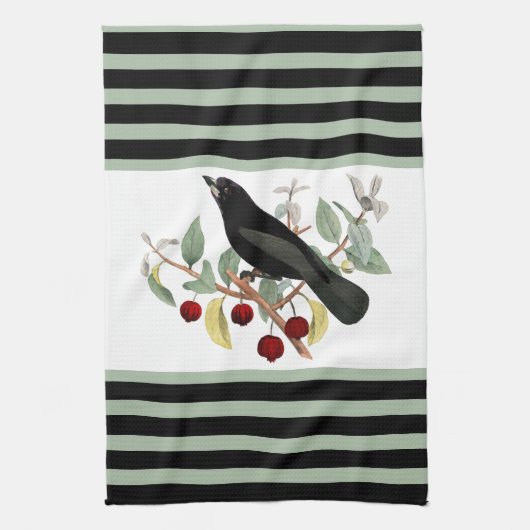 Linge De Cuisine Amoureux des oiseaux Merle (Vertical)