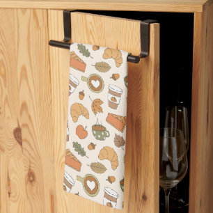 Linge De Cuisine Amoureux du café d'automne Épice de citrouille Bou
