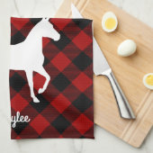 Linge De Cuisine Amoureux du cheval de Buffalo Plaid (Quart Plié)