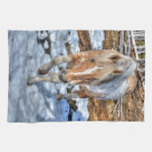 Linge De Cuisine Amoureux Palomino Peinture Ranch Cheval Animal-amo (Horizontal)