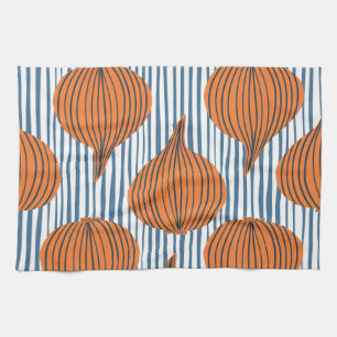 Linge De Cuisine Ampoules d'oignon dessinées à la main, papier pein