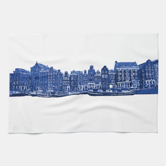 Linge De Cuisine Amsterdam en style Delft bleu (Horizontal)