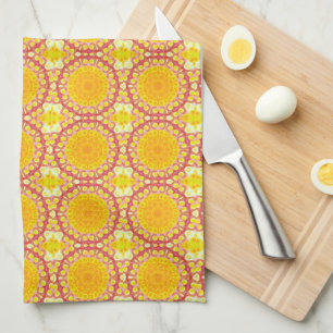 Linge De Cuisine Amusant avec orange et rouge