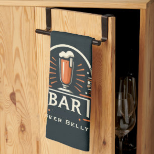 Linge De Cuisine Amusant Bar Belly, logo Beer Mug Personnalisé