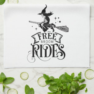 Linge De Cuisine Amusant Jolie Sorcière Libre Balade Halloween