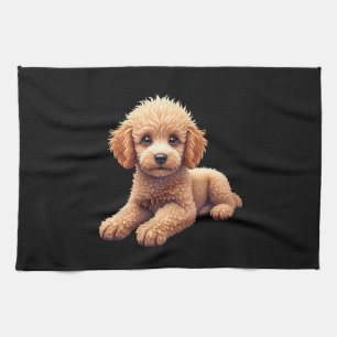 Linge De Cuisine Amusant Poodle Amoureux des Animaux Chiens Graphiq