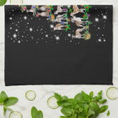 Linge De Cuisine Amusant Whippet Noël Arbre Ornament Décor cadeau (Plié)