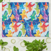 Linge De Cuisine Amusante fête de ballon d'anniversaire de requin a (Plié)