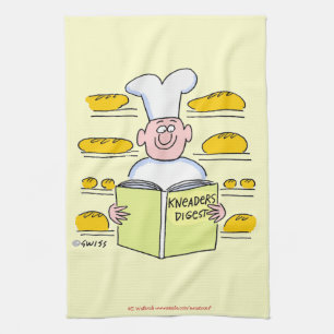 Linge De Cuisine Amusants Baker Loaves de l'art de dessin de pain f