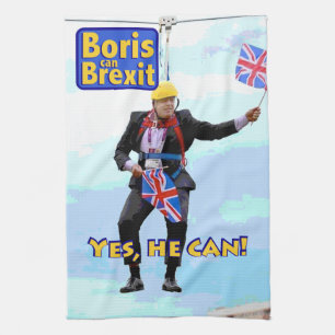 Linge De Cuisine Amusement Boris graphique Johnson Brexit d'image