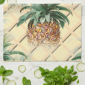 Linge De Cuisine Ananas À Thème Été (Plié)