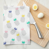Linge De Cuisine Ananas abstraits (Quart Plié)