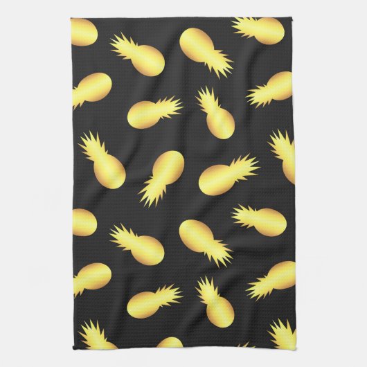 Linge De Cuisine Ananas d'or (Vertical)