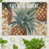 Linge De Cuisine Ananas Floral Tropical (Plié)
