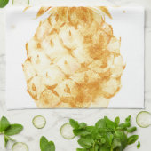 Linge De Cuisine Ananas jaune or (Plié)