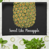 Linge De Cuisine Ananas mignon d'art d'aquarelle (Plié)