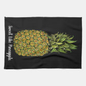 Linge De Cuisine Ananas mignon d'art d'aquarelle (Horizontal)