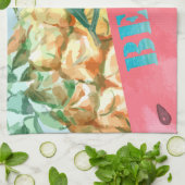 Linge De Cuisine Ananas Pastèque Hibiscus Feuilles de Palmier Cool (Plié)