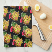 Linge De Cuisine Ananas Pizza Love (Quart Plié)