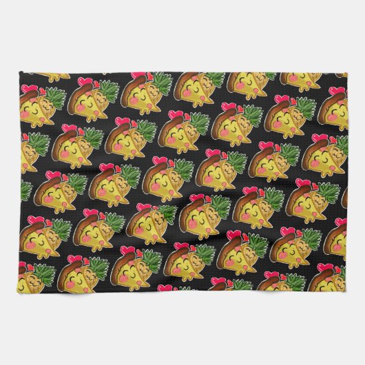 Linge De Cuisine Ananas Pizza Love (Horizontal)