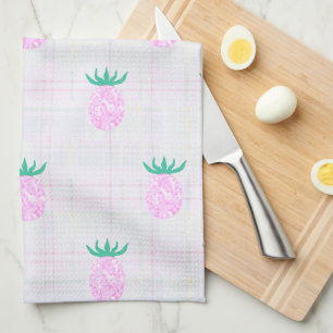 Linge De Cuisine Ananas roses de ferme
