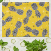 Linge De Cuisine Ananas Sur Or (Plié)