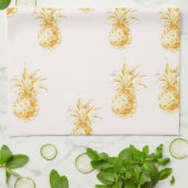 Linge De Cuisine Ananas Tropical Blush Gold (Plié)