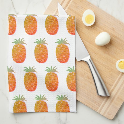 Linge De Cuisine Ananas Tropical Bohème (Quart Plié)