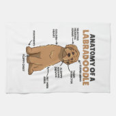 Linge De Cuisine Anatomie D'Un Labradoodle Cute Canine Chiot (Horizontal)