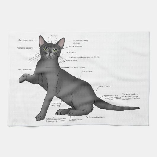 Linge De Cuisine Anatomy of a Cat (Horizontal)