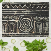 Linge De Cuisine Ancien Motif mésopotamien sumérien (Plié)