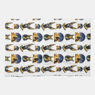 Linge De Cuisine Ancienne Egypte Pyramide Anubis Motif Design