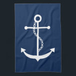 Linge De Cuisine Ancre bleu marine<br><div class="desc">Nautical design</div>