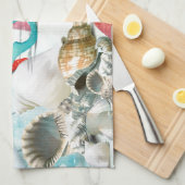 Linge De Cuisine Ancre de coquillages nautiques Starfish Beach Thèm (Quart Plié)