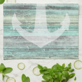 Linge De Cuisine Ancre de déco côtière rustique (Plié)