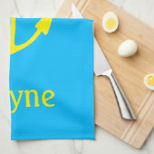 Linge De Cuisine Ancre de voile Bateau bleu (nom) Jaune (Quart Plié)