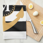 Linge De Cuisine Ancre et rayures (Quart Plié)
