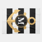 Linge De Cuisine Ancre et rayures (Horizontal)