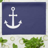 Linge De Cuisine Ancre marine (Plié)