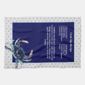 Linge De Cuisine Ancre marine personnalisée Recette de conservation (Horizontal)