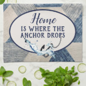 Linge De Cuisine Ancre Nautique Avec Citation (Plié)