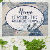 Linge De Cuisine Ancre Nautique Avec Citation (Plié)