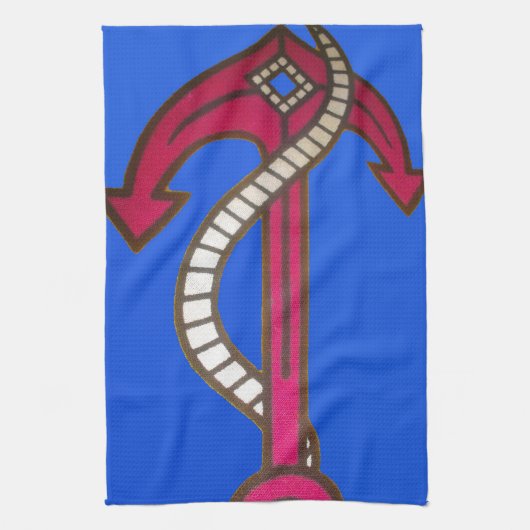 Linge De Cuisine Ancre rouge (Vertical)