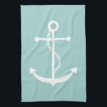 Linge De Cuisine Ancre verte à la menthe<br><div class="desc">Conception marine</div>